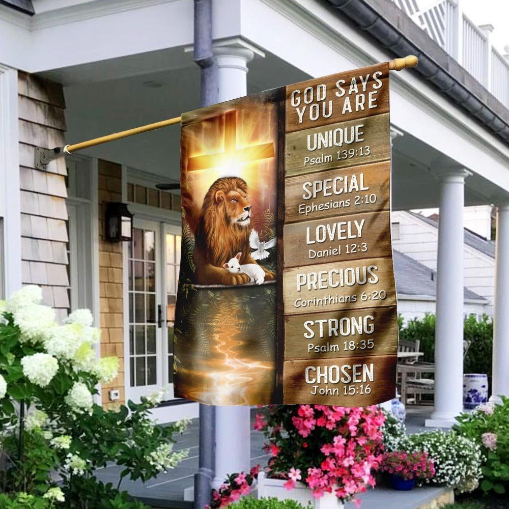 God Says You Are Lion & Lamb Flag