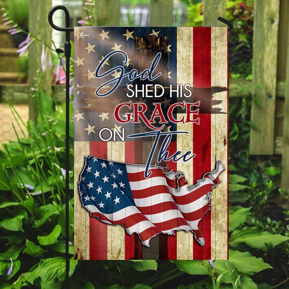 God Shed His Grace On Thee Flag