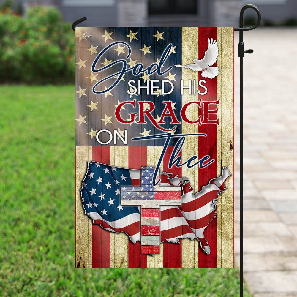 God Shed His Grace On Thee Flag