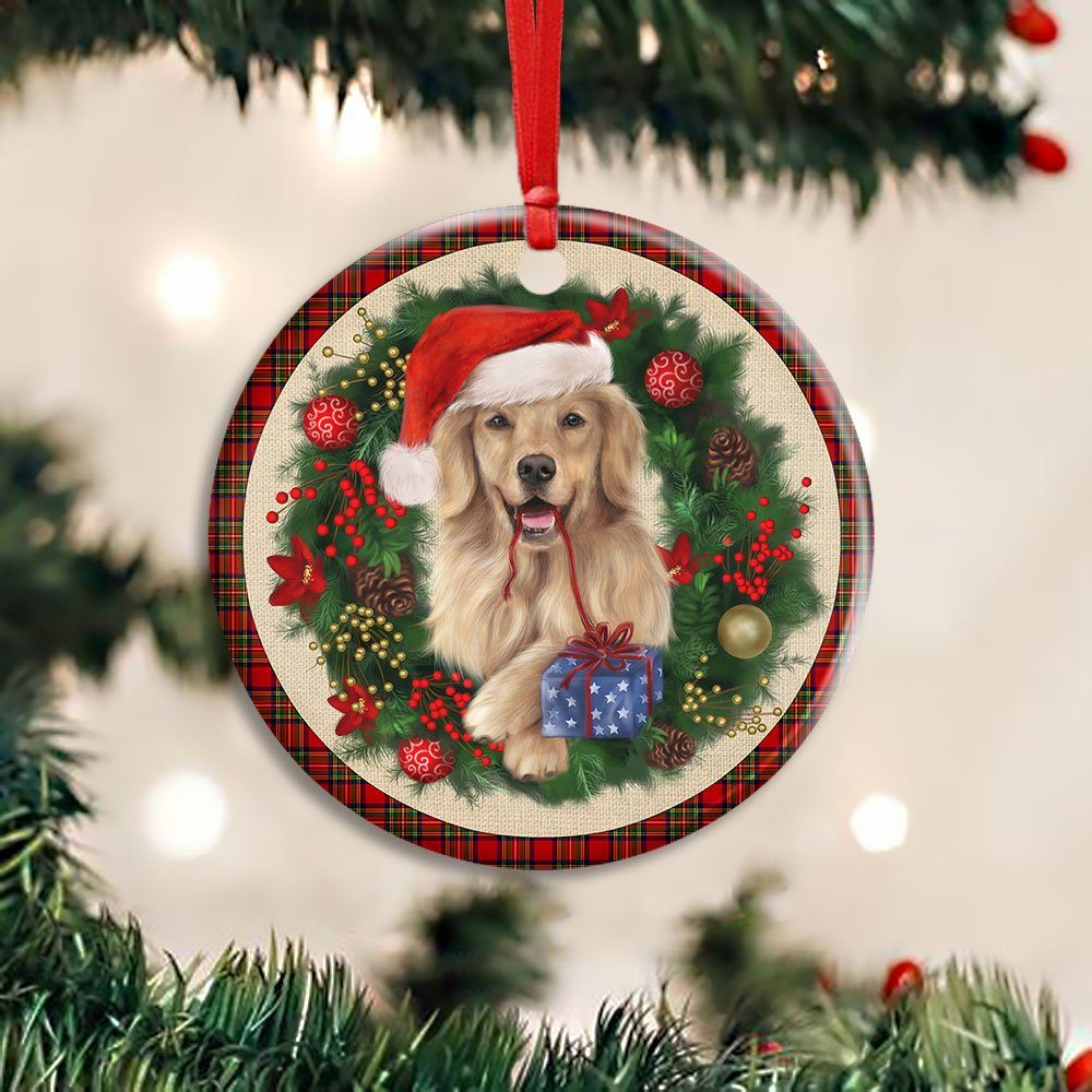 Golden Retriever Ceramic Ornament Dog Lover Christmas Ornament QTR330O
