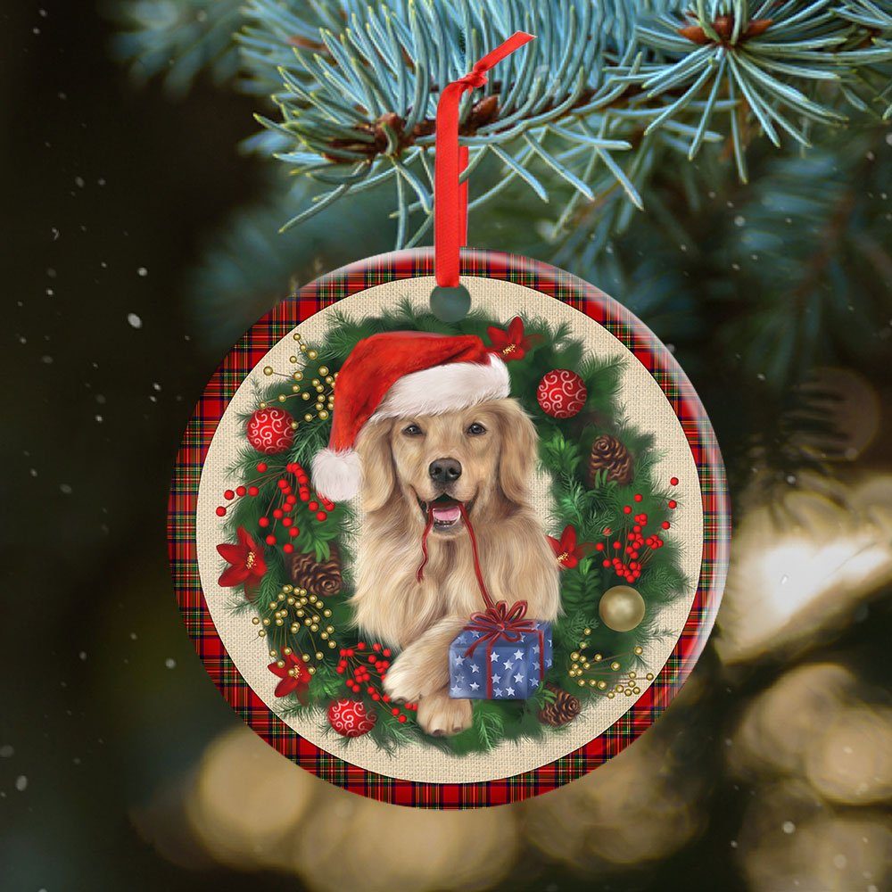 Golden Retriever Ceramic Ornament Dog Lover Christmas Ornament QTR330O