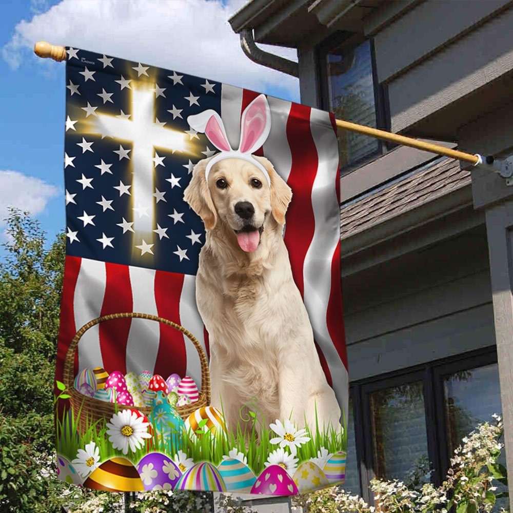 Golden Retriever Easter Flag QNN485Fv3