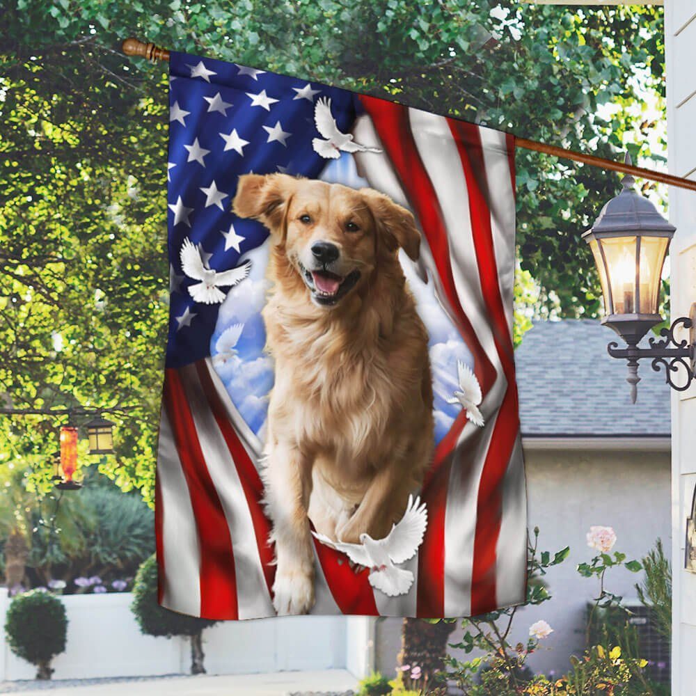 Golden Retriever Flag MLN253F