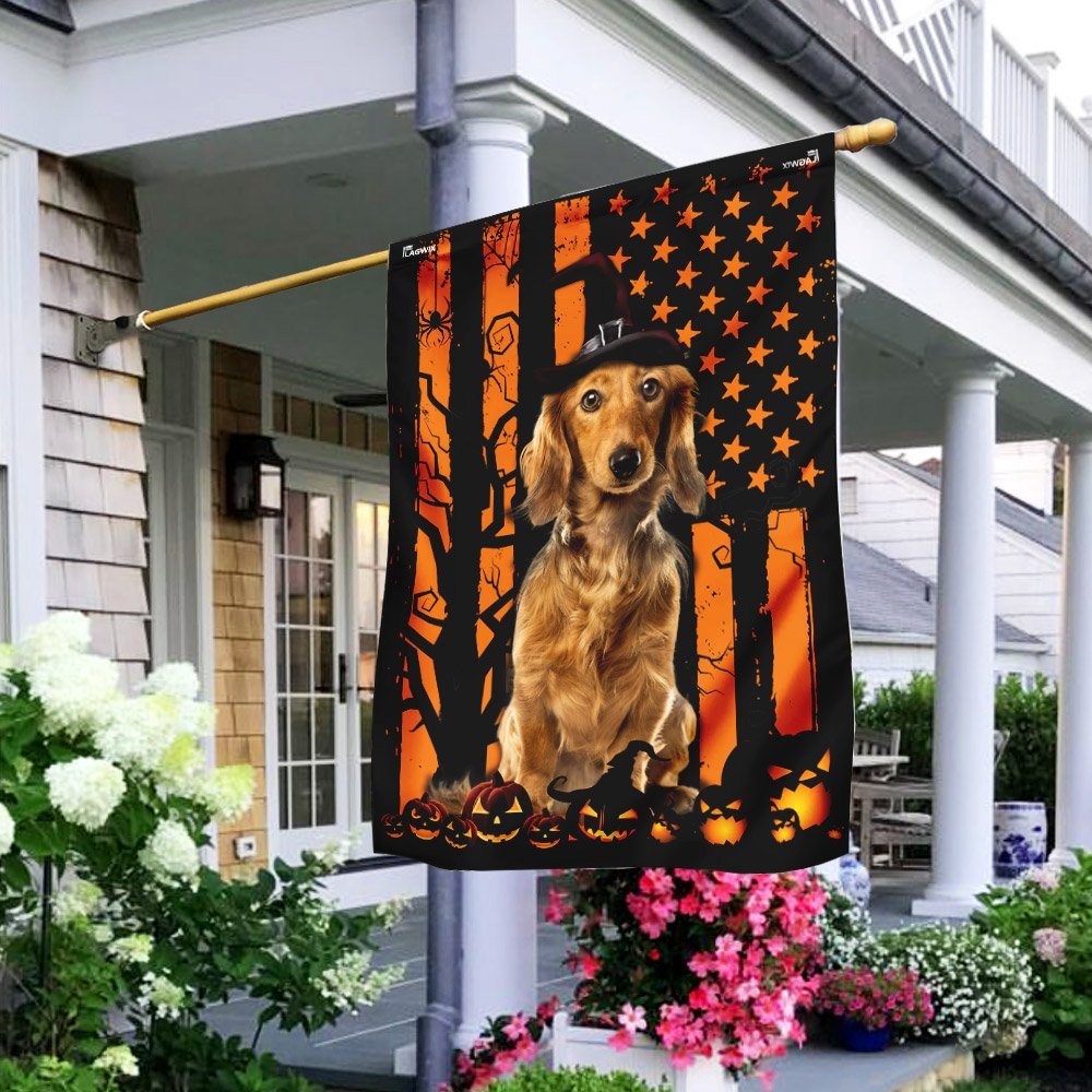 Golden Retriever Halloween Flag