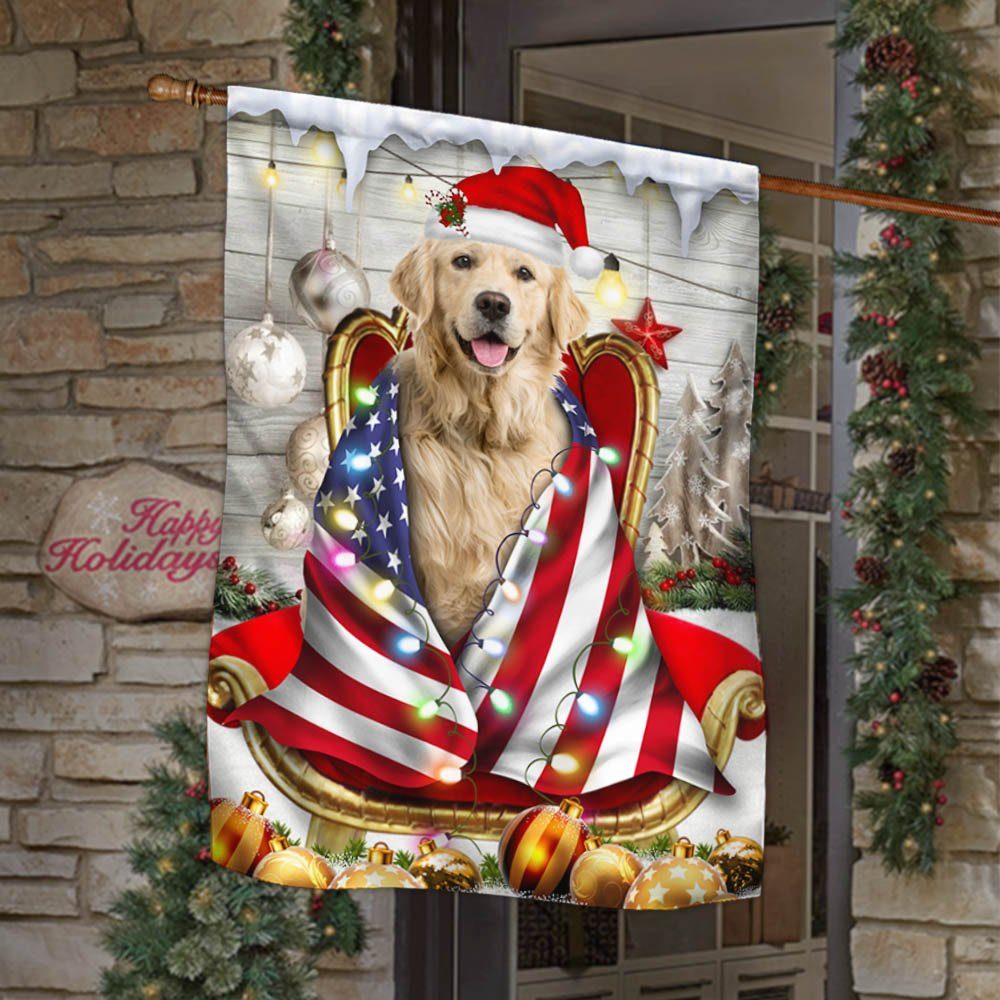 Golden Retriever Wrap In Glory American Flag THH3477Fv2