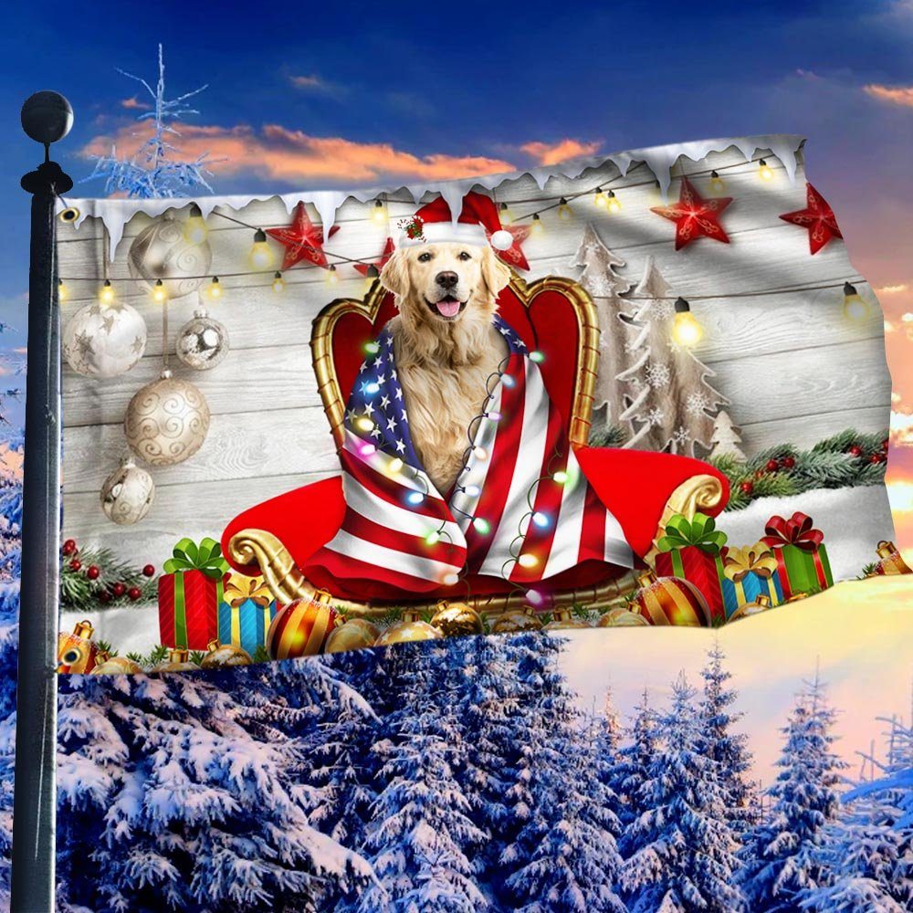 Golden Retriever Wrap In Glory American Grommet Flag THH3477GFv2