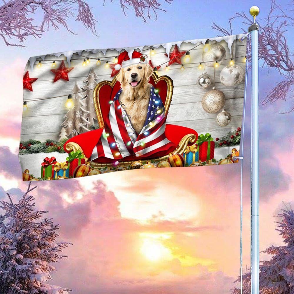 Golden Retriever Wrap In Glory American Grommet Flag THH3477GFv2