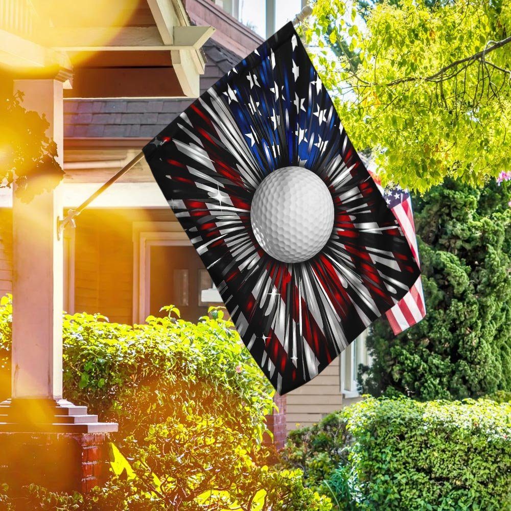 Golf Ball American Flag