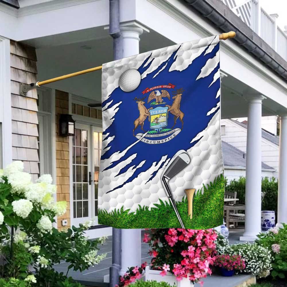 Golf Michigan U.S. State Flag