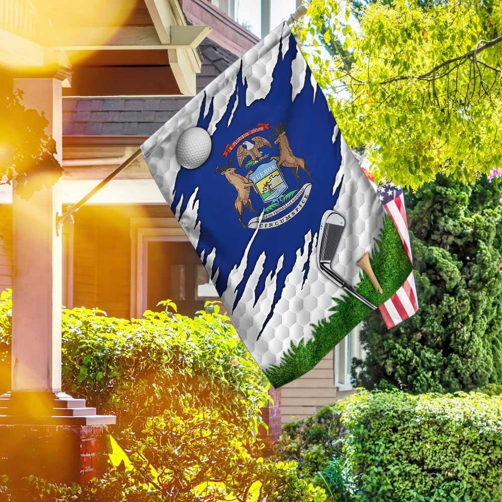 Golf Michigan U.S. State Flag