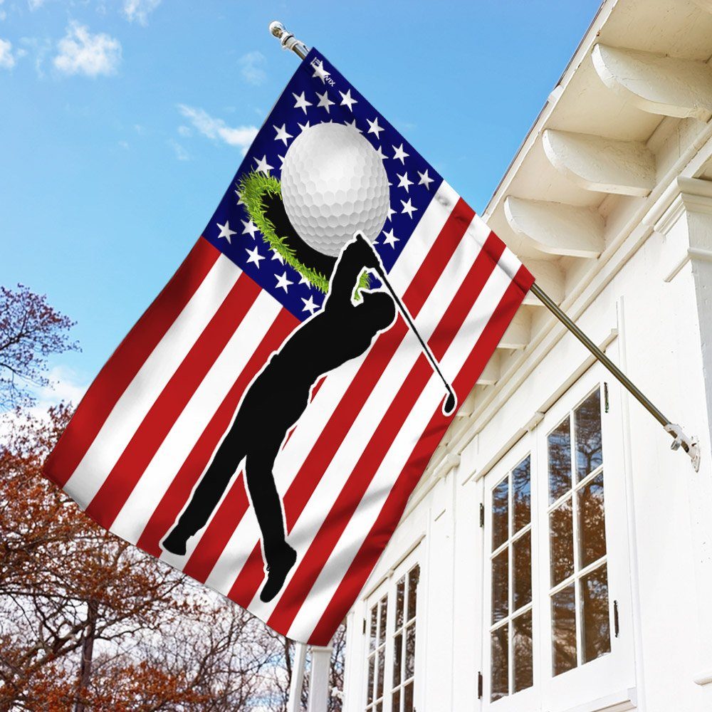 Golf Player American U.S. Flag TRN1032F
