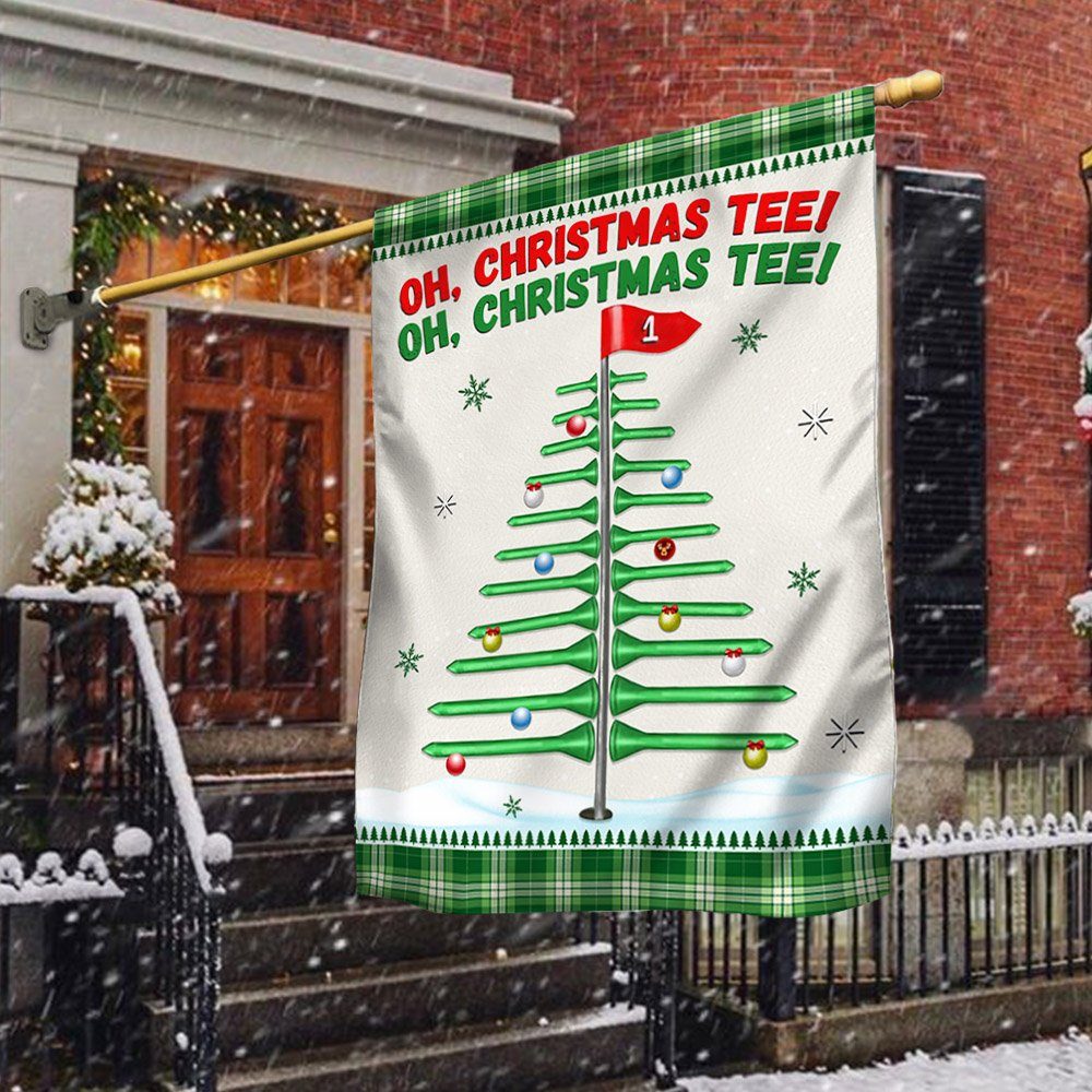 Golf Tee Christmas Flag Oh, Chrismas Tee LNT833F