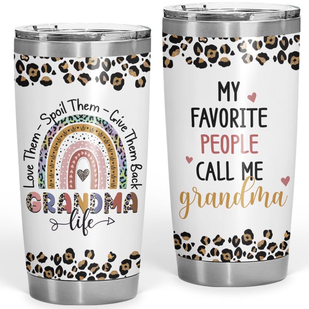 Grandma Life Gifts For Grandma 20oz Leopard Tumbler