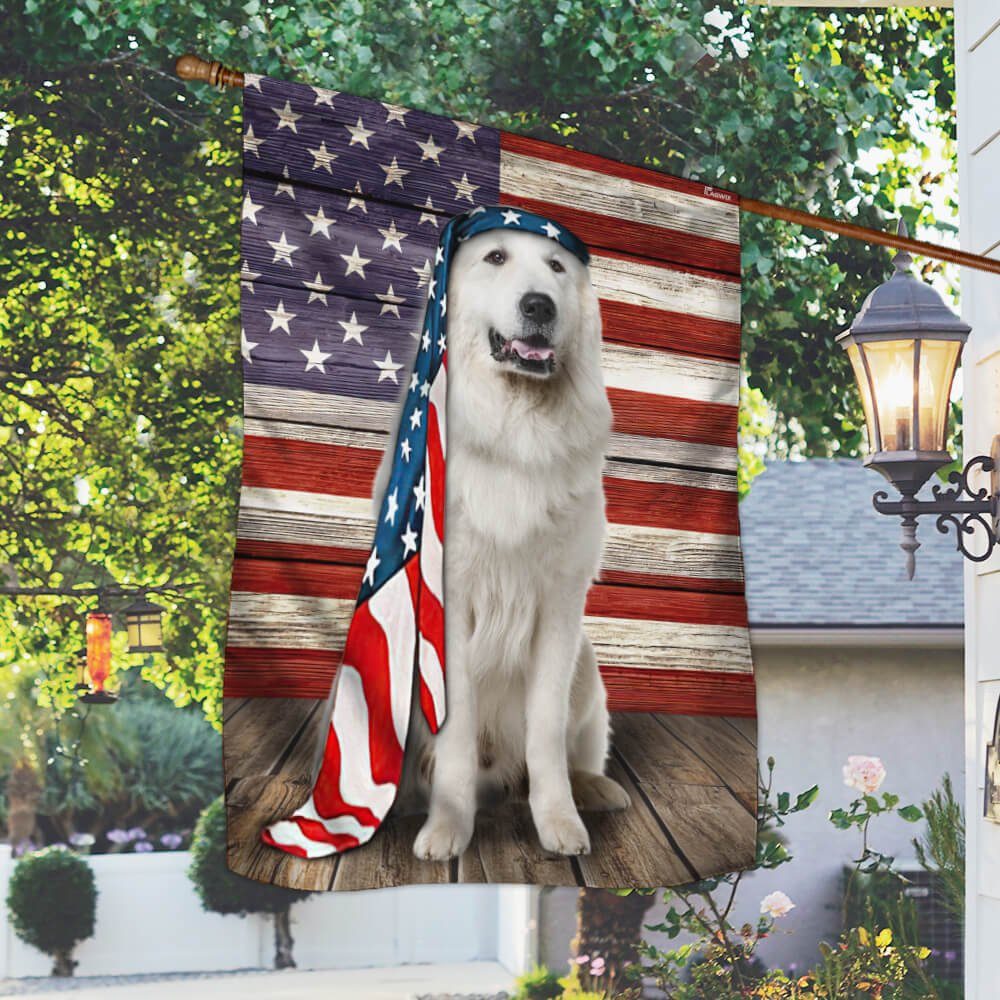 Great Pyrenees Dog Flag Charming Dog NTB216Fv42