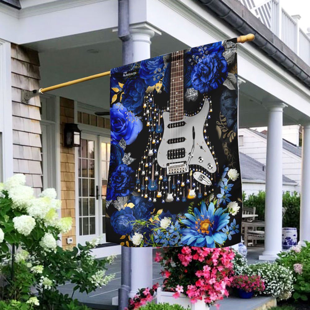Guitar Floral Flag