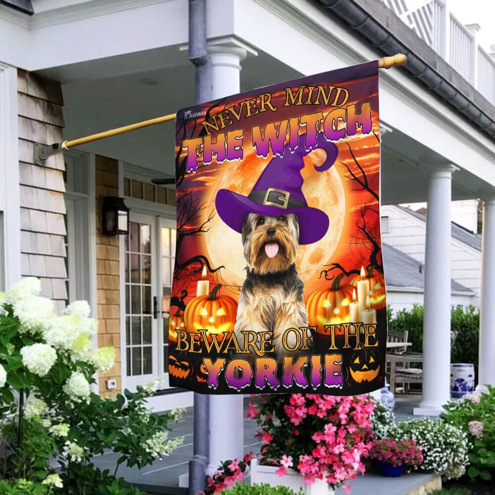 Halloween. Beware Of The Yorkie Flag