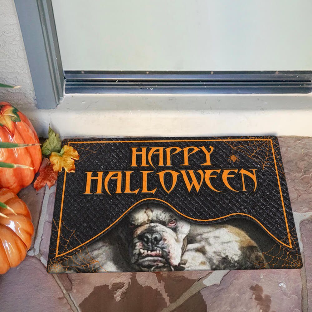 Halloween Doormat  Boxer Dog Hide It NTB217DMv1