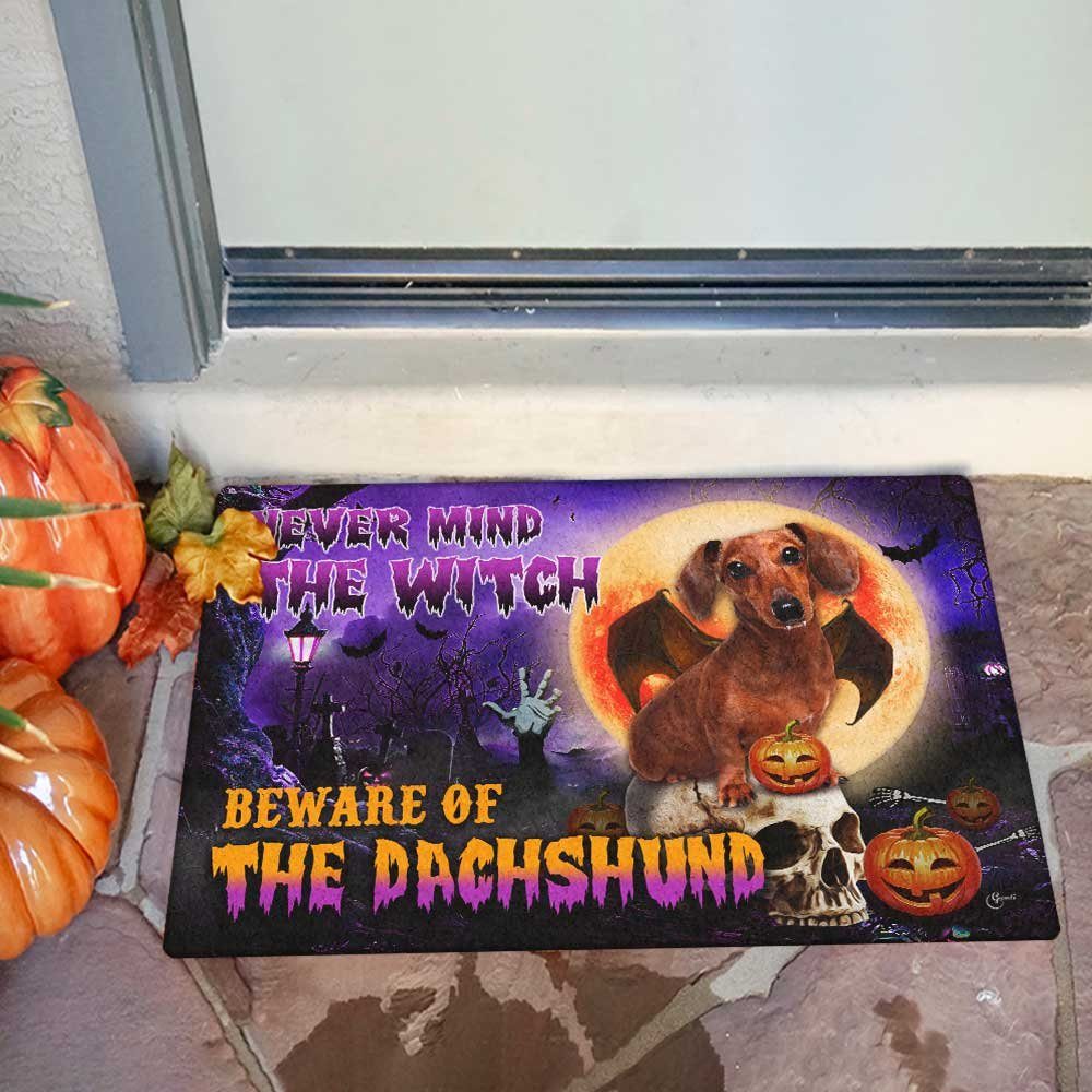 Halloween Doormat Beware Of The Dachshund DBD2796DMv3