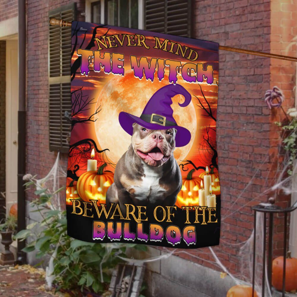 Halloween Flag Beware Of The Bulldog THB2504Fv26