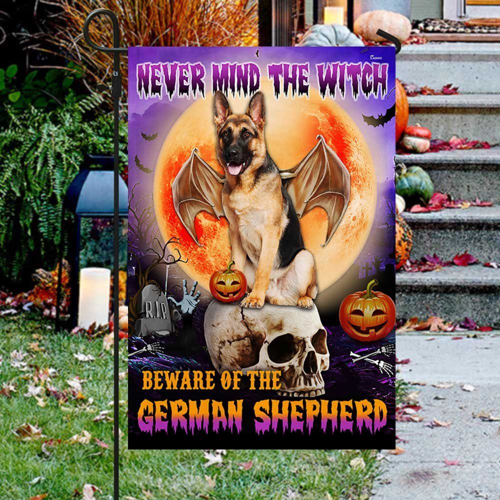 Halloween Flag Beware Of The German Shepherd DBD2796Fv5