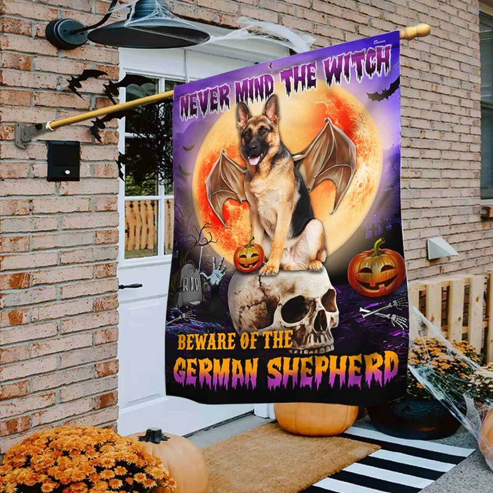 Halloween Flag Beware Of The German Shepherd DBD2796Fv5