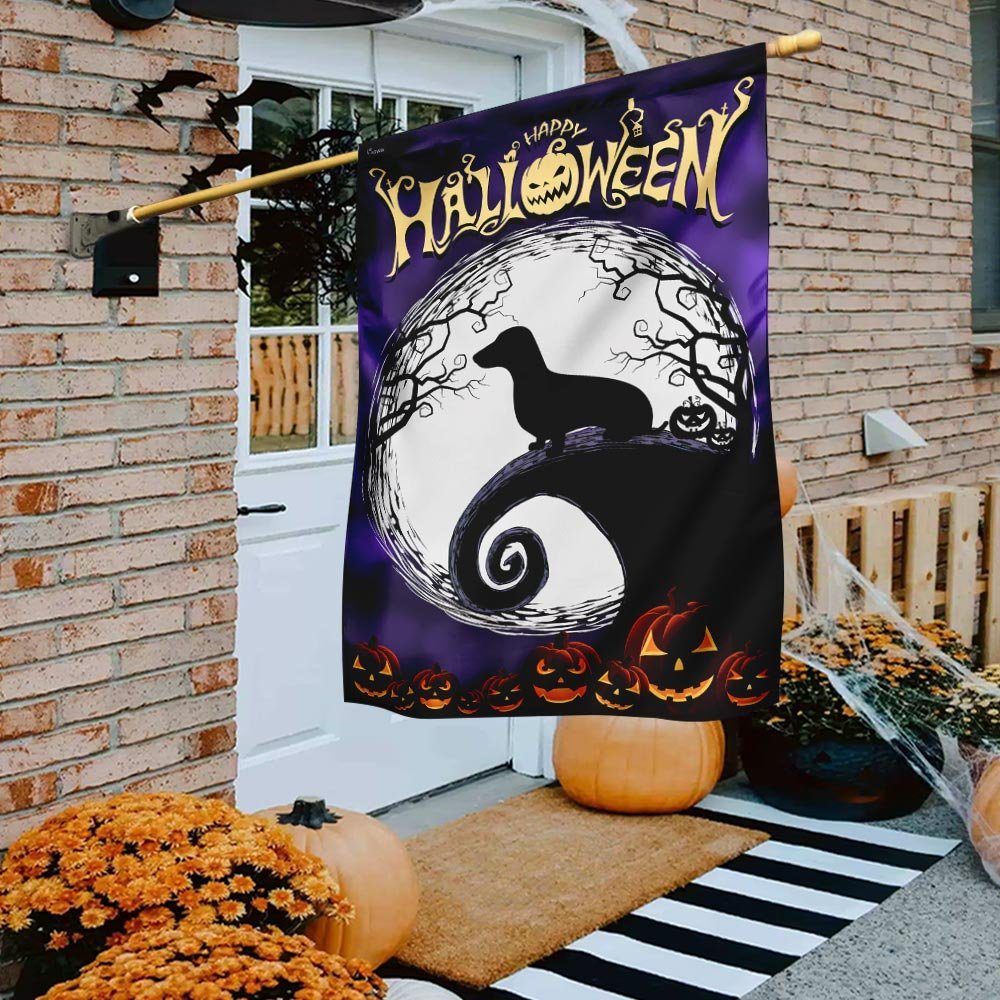 Halloween Flag Happy Halloween Dachshund Flag TRL1220F