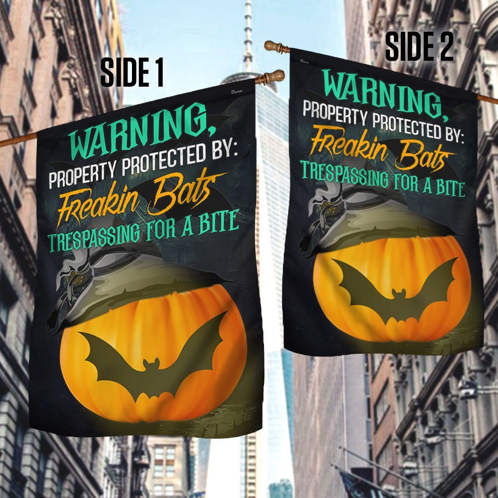 Halloween Flag Warning Bat Signal Pumpkin Halloween Decoration MBH131F