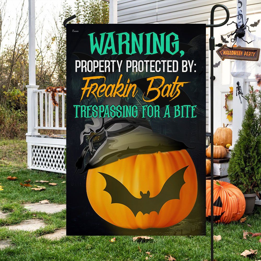 Halloween Flag Warning Bat Signal Pumpkin Halloween Decoration MBH131F