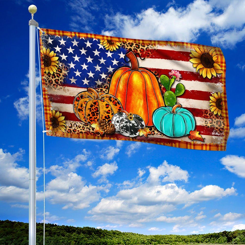 Halloween Pumpkins Grommet Flag MLN607GF