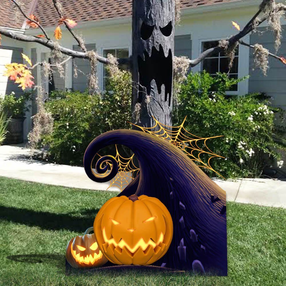 Halloween Town Sign Flagwix™ Halloween Garden Metal Sign PN028MS