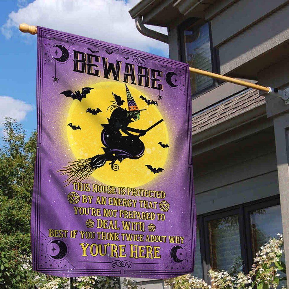Halloween Witch Flag This House Is Protected By An Energy LHA1665F