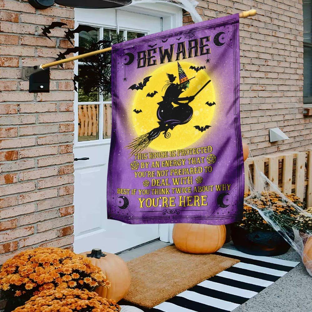 Halloween Witch Flag This House Is Protected By An Energy LHA1665F