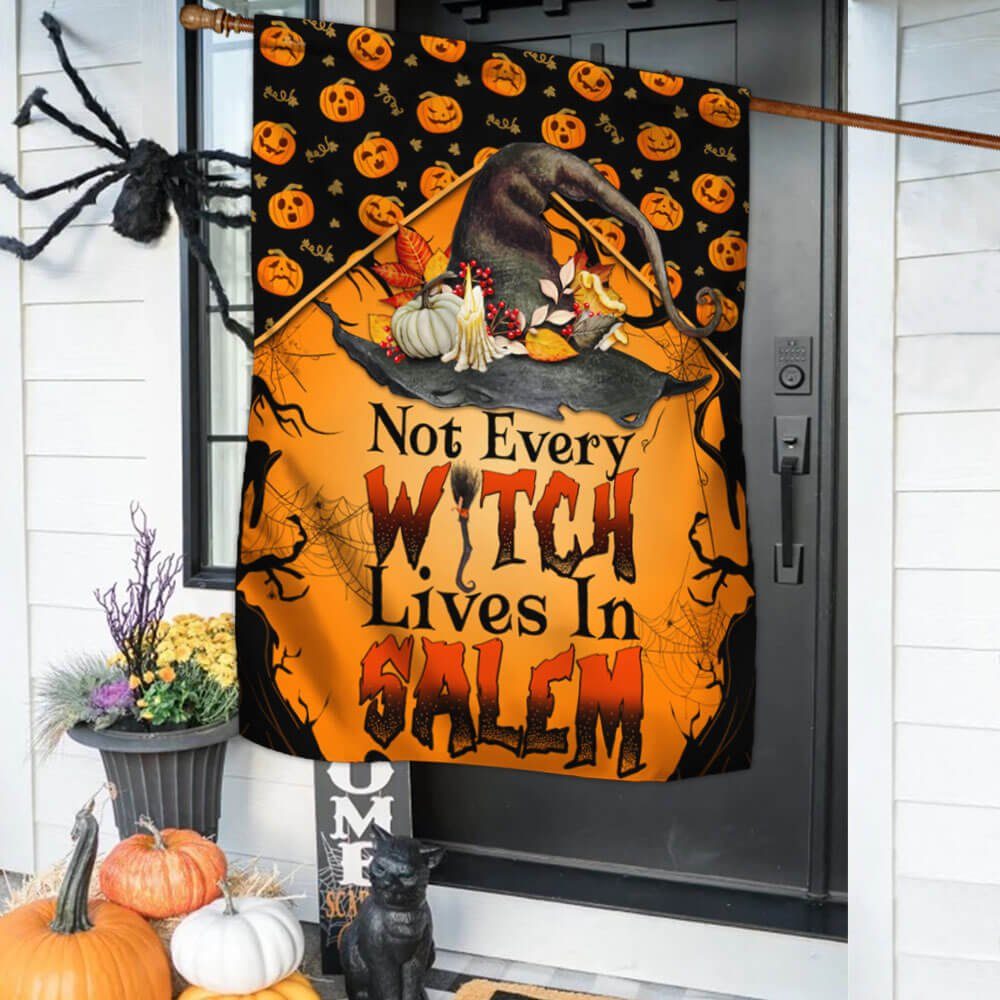 Halloween Witch Not Every Witch Lives in Salem Flag BNN483F