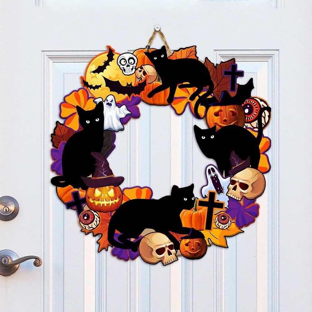 Halloween Wooden Sign Black Cats DBD2801WD