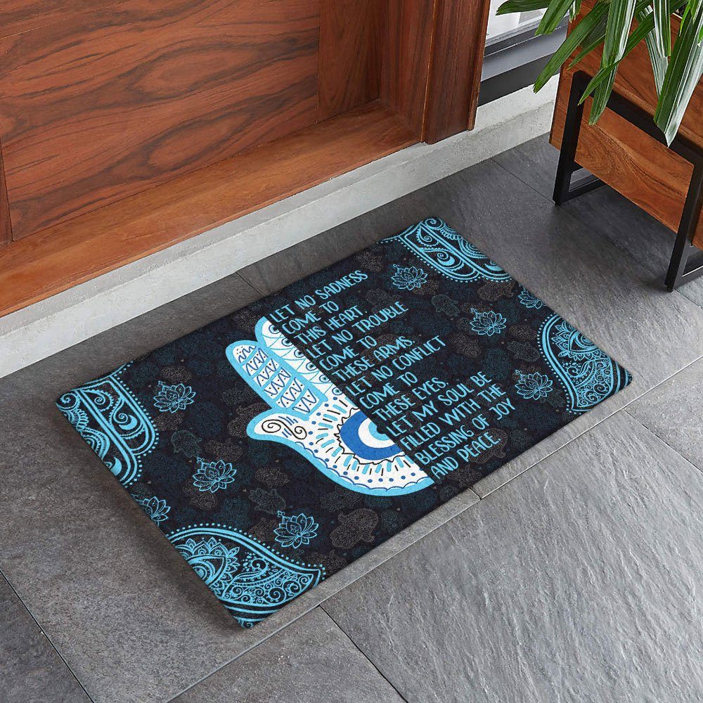 Hamsa Hand Blessing Of Joy And Peace Doormat MBH158DM