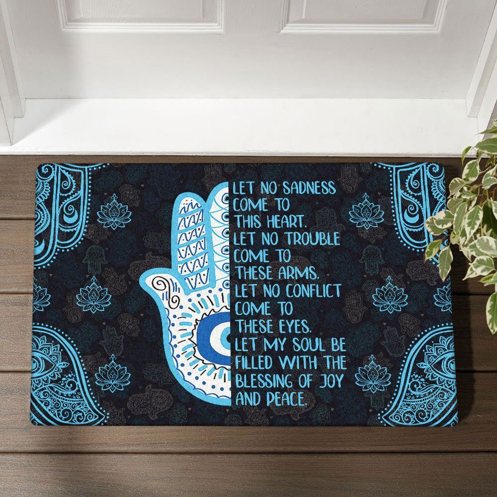 Hamsa Hand Blessing Of Joy And Peace Doormat MBH158DM
