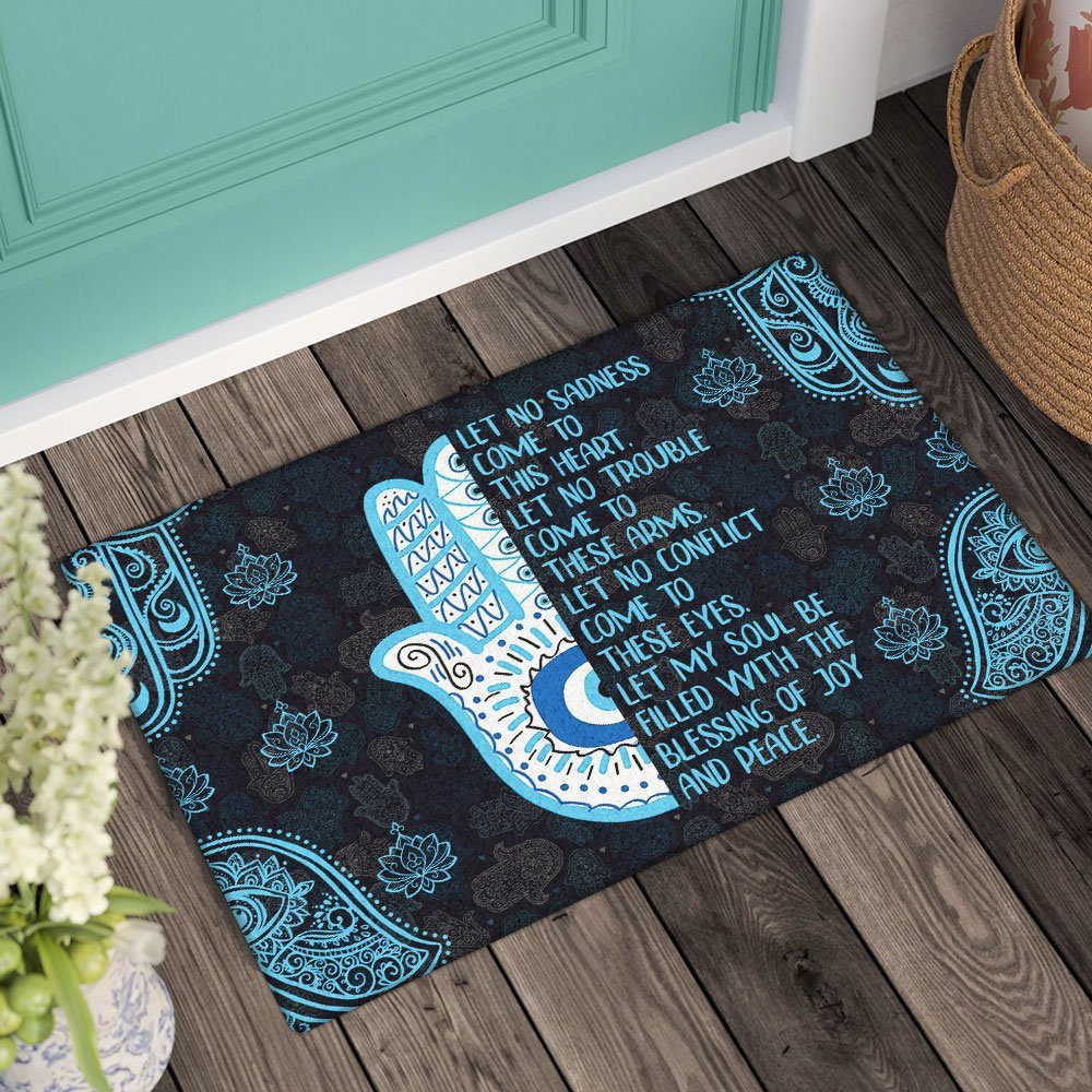Hamsa Hand Blessing Of Joy And Peace Doormat MBH158DM
