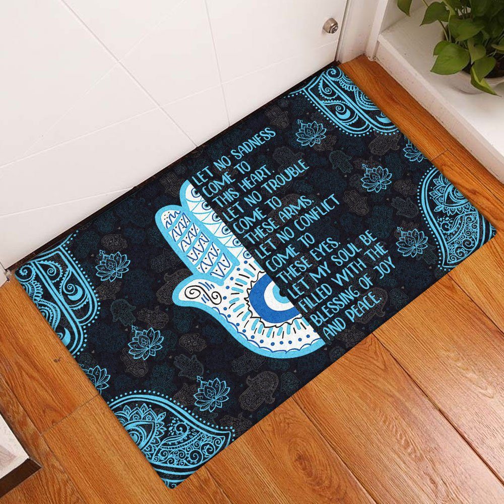 Hamsa Hand Blessing Of Joy And Peace Doormat MBH158DM
