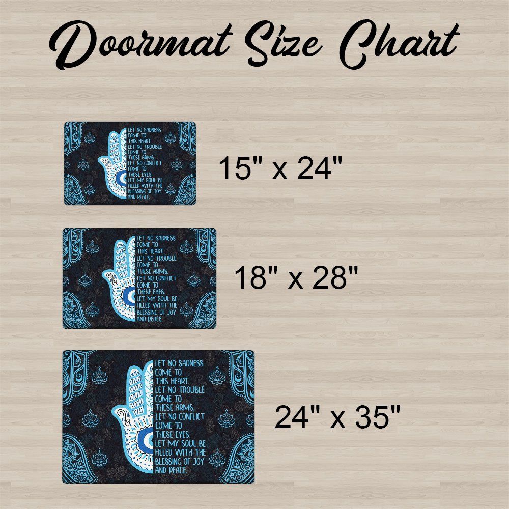 Hamsa Hand Blessing Of Joy And Peace Doormat MBH158DM