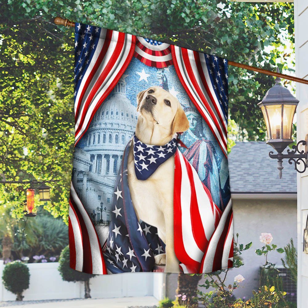 Happy 4th Of July. Labrador Retriever American Flag TPT186Fv1