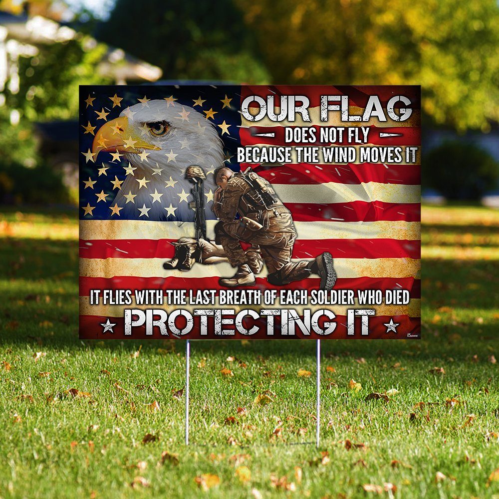 Happy 4th Of July Proud Soldier Yard Sign