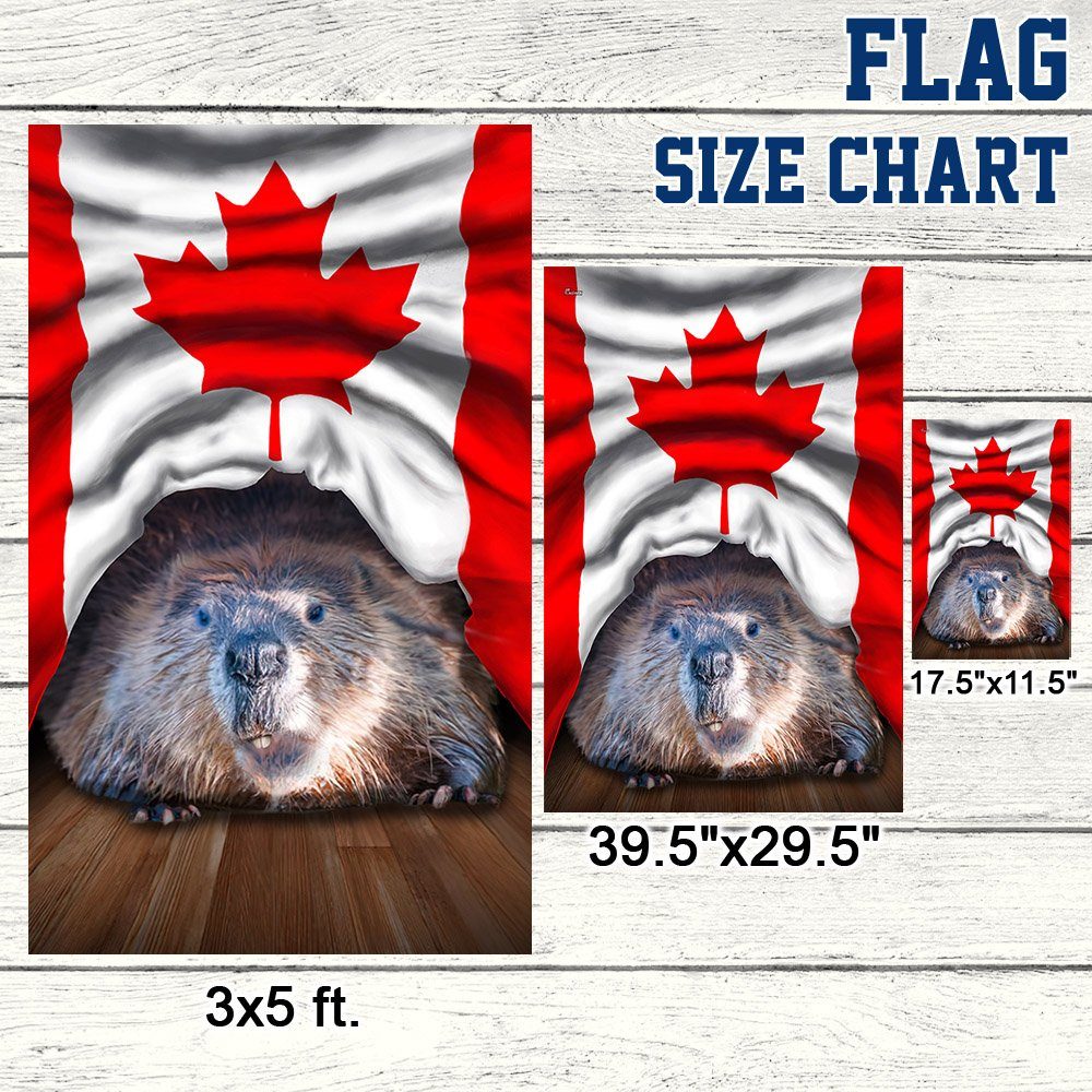 Happy Canada Day Flag. Canada’s Birthday Flag. Dominion Day Flag. Canada Beaver Flag LNT1888Fv1