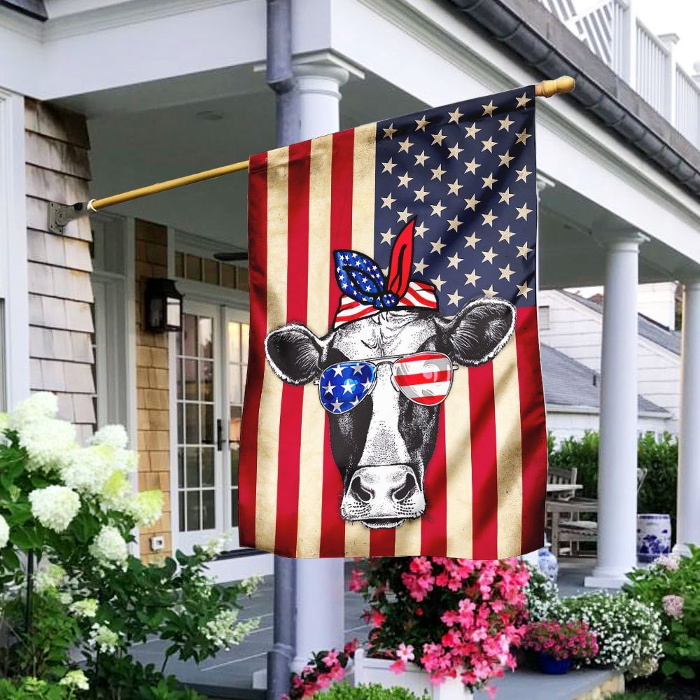 Happy Cow American U.S. Flag