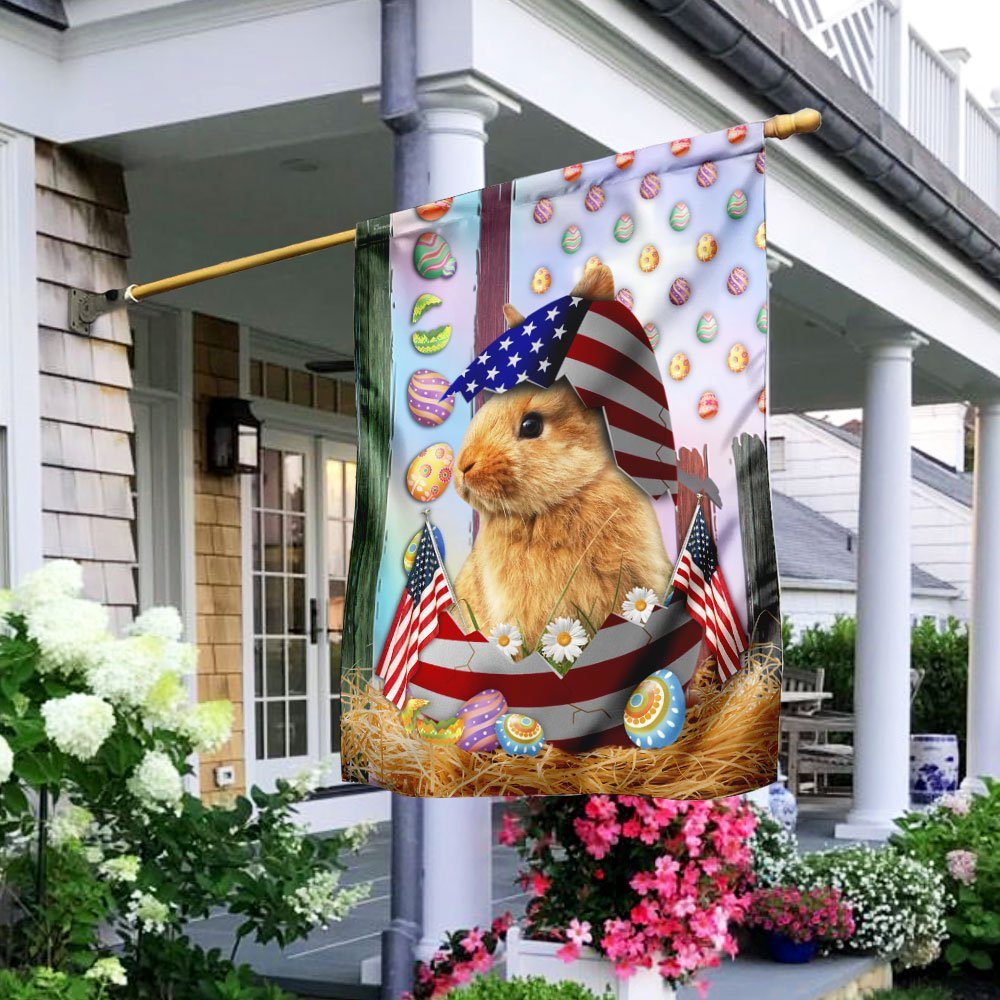 Happy Easter Bunny American Flag