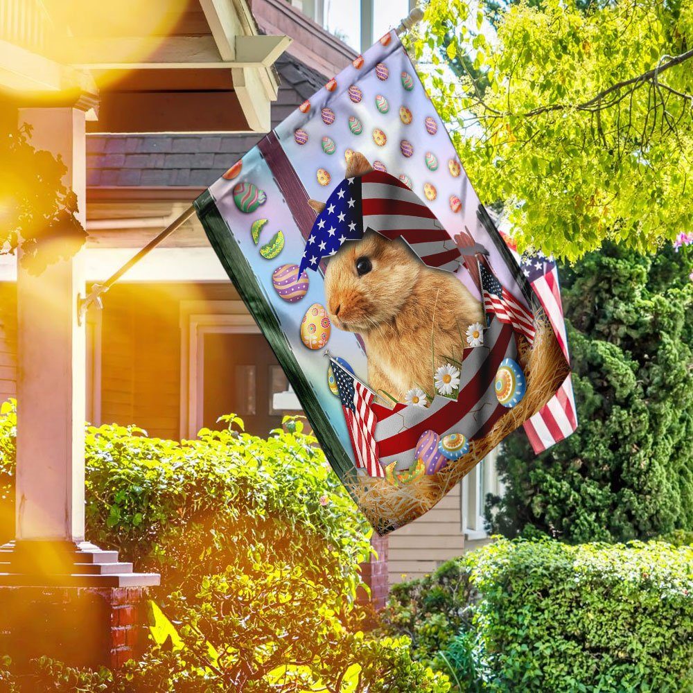 Happy Easter Bunny American Flag
