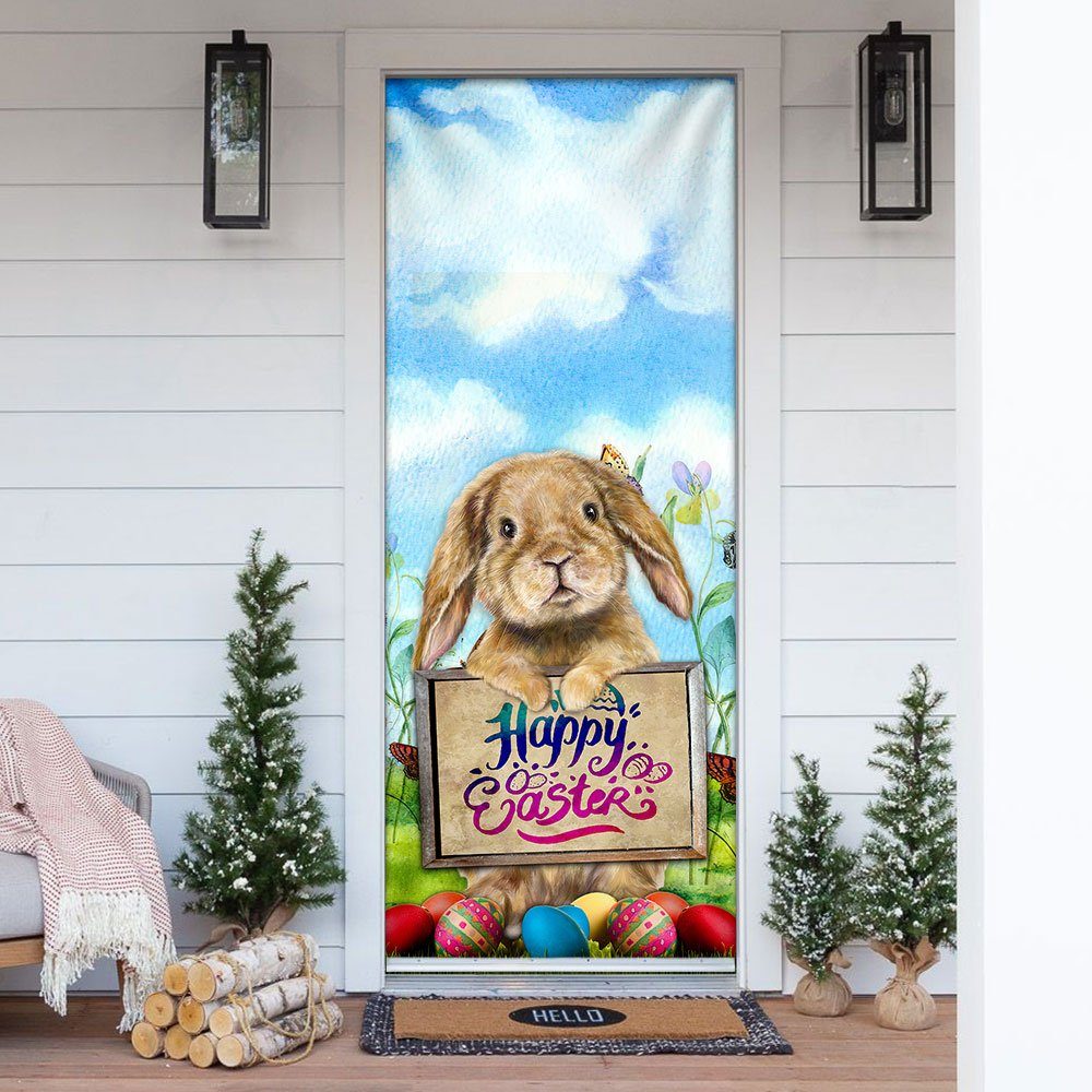Happy Easter Bunny Door Cover QNK701Dv1