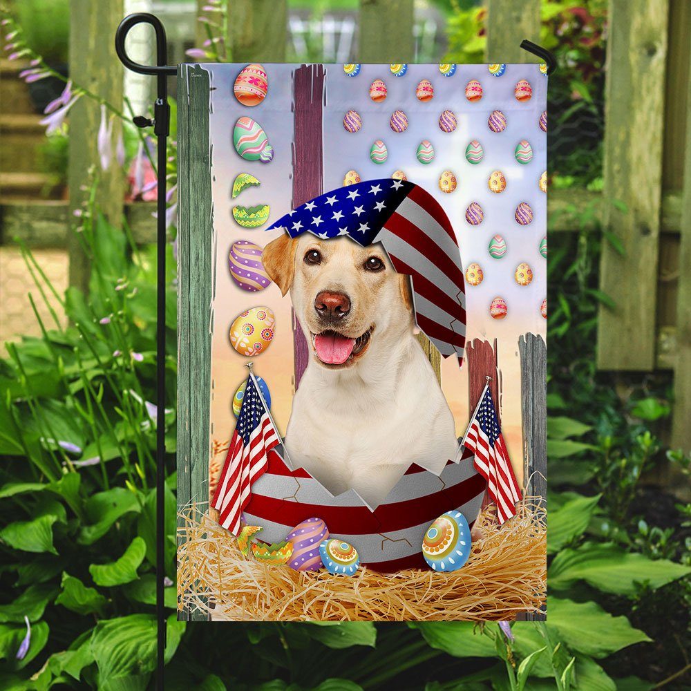 Happy Easter Yellow Labrador American Flag Happy Easter Yellow Labrador American Flag