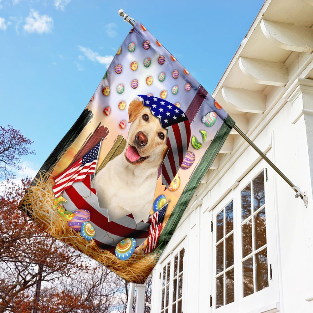 Happy Easter Yellow Labrador American Flag Happy Easter Yellow Labrador American Flag