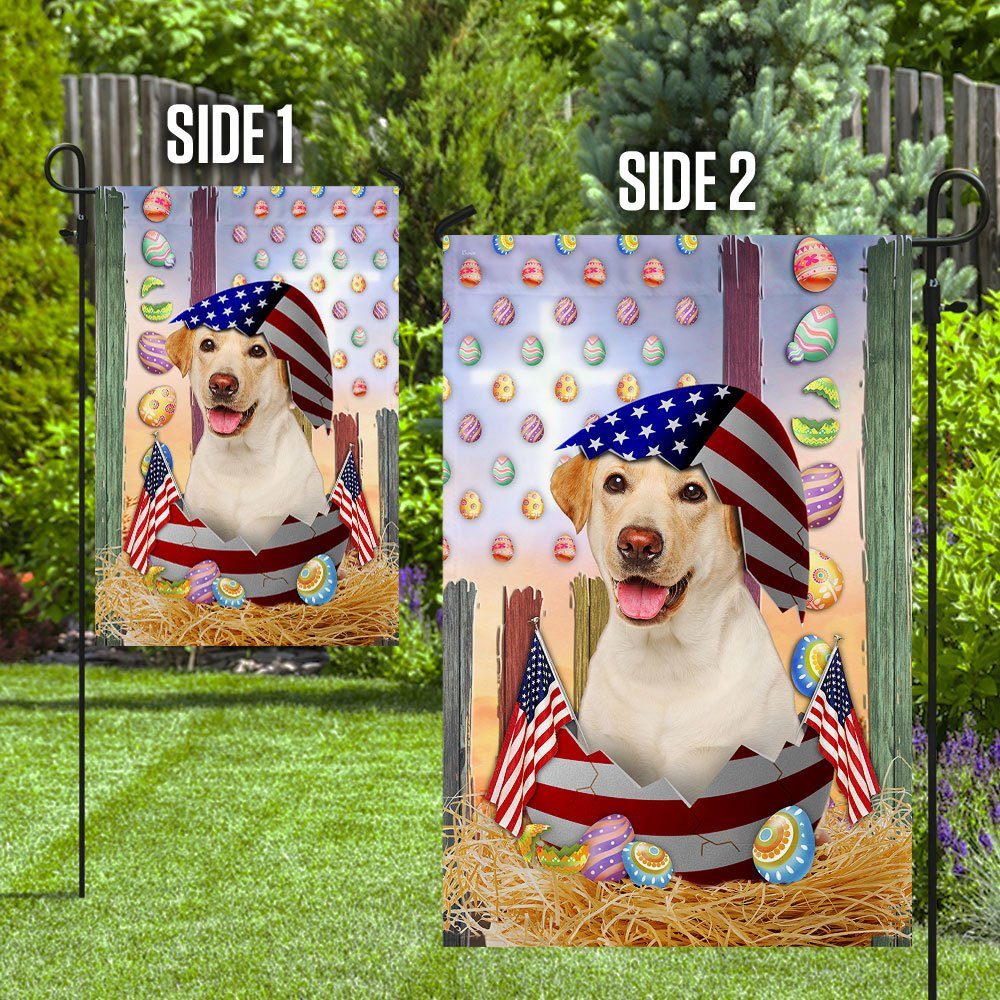 Happy Easter Yellow Labrador American Flag Happy Easter Yellow Labrador American Flag