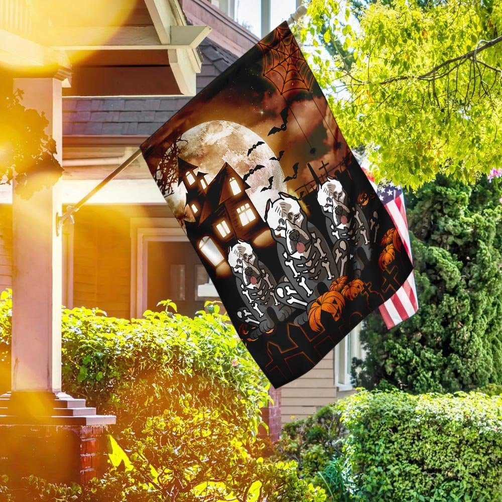 Happy Halloween Pitbull Costume Flag